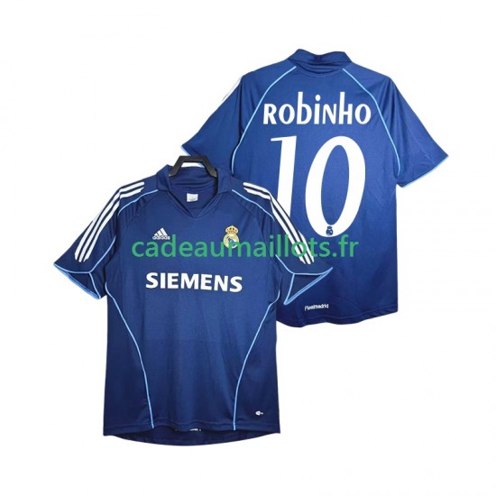Real Madrid Maillot avec flocage ROBINHO 10 Rétro Extérieur 1998 2006 ,Homme MC