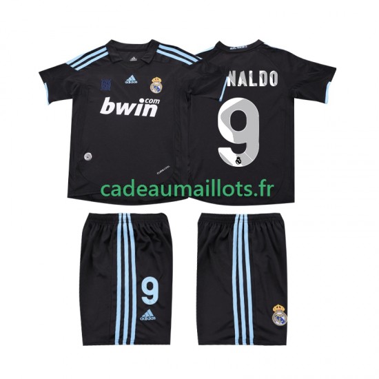 Real Madrid Maillot avec flocage RONALDO 9 Rétro Extérieur 2009 2010 ,Tenue Enfant MC