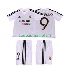 Real Madrid Maillot avec flocage RONALDO 9 5 Rétro Domicile 2010 1999 ,Tenue Enfant MC