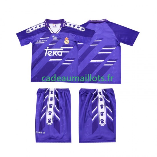 Real Madrid Maillot avec flocage Rétro Extérieur 1994 1996 ,Tenue Enfant MC