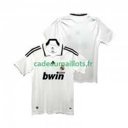 Real Madrid Maillot avec flocage Rétro Domicile 2008 2009 ,Homme MC