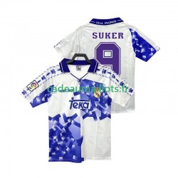 Real Madrid Maillot avec flocage SUKER 9 Rétro 3ème 1996 2004 ,Homme MC