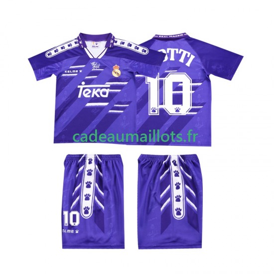Real Madrid Maillot avec flocage TOTTI 10 Rétro Extérieur 1994 1996 ,Tenue Enfant MC