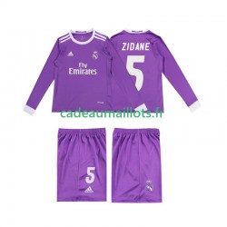 Real Madrid Maillot avec flocage ZIDANE 5 Rétro Extérieur 2016 ,Tenue Enfant ML