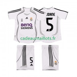 Real Madrid Maillot avec flocage ZIDANE 5 Rétro Domicile 2006 2007 ,Tenue Enfant MC