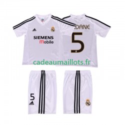 Real Madrid Maillot avec flocage ZIDANE 5 5 Rétro Domicile 2010 1999 ,Tenue Enfant MC