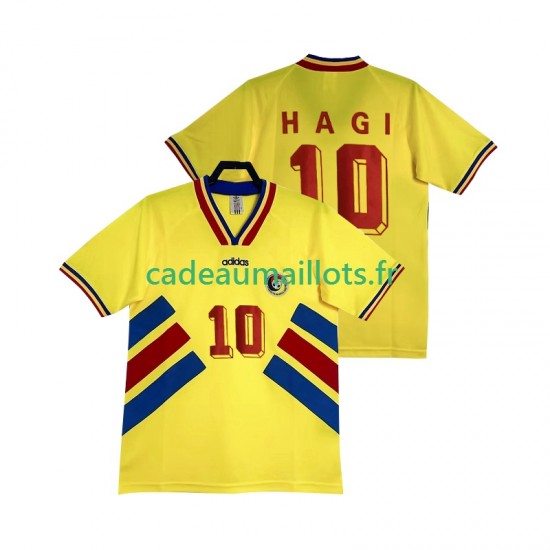 Roumanie Maillot avec flocage Hagi 10 Rétro Domicile 1994 ,Homme MC