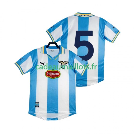 SS Lazio Maillot avec flocage 5 Rétro Domicile 2002 2022 ,Homme MC