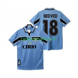 SS Lazio Maillot avec flocage NEDVED 18 Rétro Domicile 1988 2002 ,Homme MC