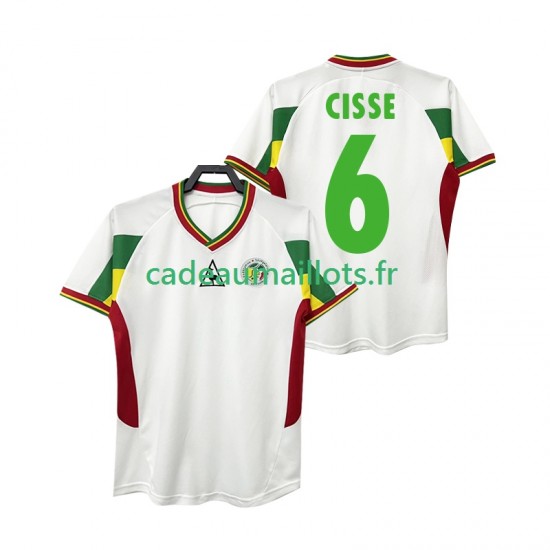 Sénégal Maillot avec flocage CISSE 6 Rétro Domicile 2010 ,Homme MC