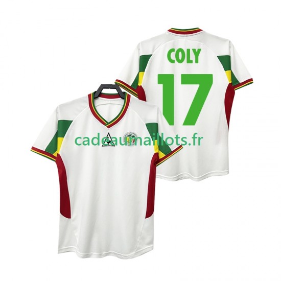 Sénégal Maillot avec flocage COLY 17 Rétro Domicile 2010 ,Homme MC