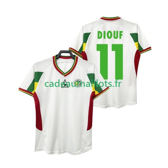 Sénégal Maillot avec flocage DIOUF 11 Rétro Domicile 2010 ,Homme MC