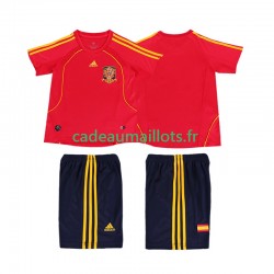 Espagne Maillot avec flocage Rétro Domicile 2008 ,Tenue Enfant MC