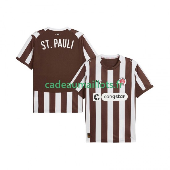Maillot avec flocage St. Pauli Domicile 2025-2026 ,Homme MC
