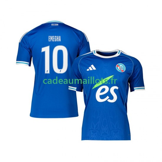 Strasbourg Maillot avec flocage Emanuel Emegha 10 Domicile 2025-2026 ,Homme MC