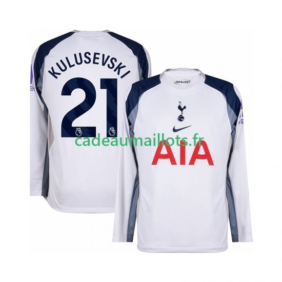 Tottenham Hotspur Maillot avec flocage Kulusevski 21 Domicile 2025-2026 ,Homme ML