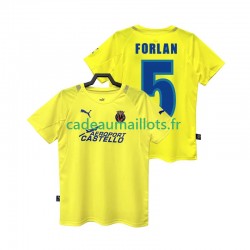 Villarreal CF Maillot avec flocage FORLAN 5 Rétro Domicile 1998 2006 ,Homme MC