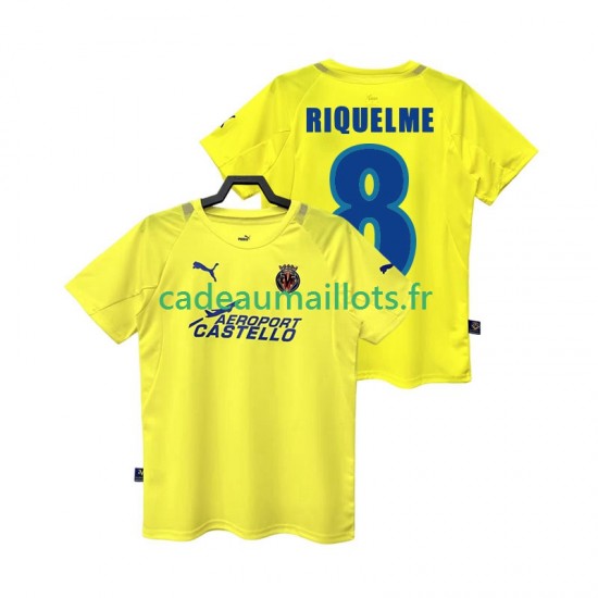 Villarreal CF Maillot avec flocage RIQUELME 8 Rétro Domicile 1998 2006 ,Homme MC