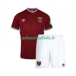 West Ham United Maillot avec flocage Domicile 2025-2026 ,Tenue Enfant MC