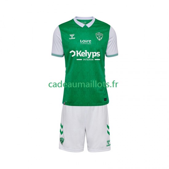 Maillot avec flocage AS Saint-Etienne Domicile 2025-2026 ,Tenue Enfant MC