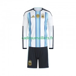 Argentine Maillot avec flocage Domicile Coupe du Monde 2026 ,Tenue Enfant ML