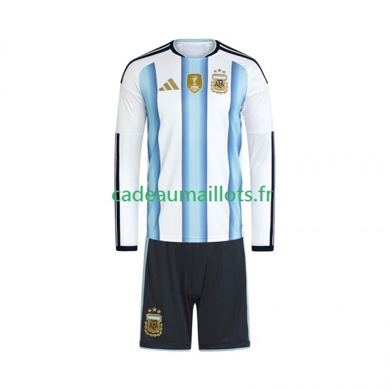 Argentine Maillot avec flocage Domicile Coupe du Monde 2026 ,Tenue Enfant ML