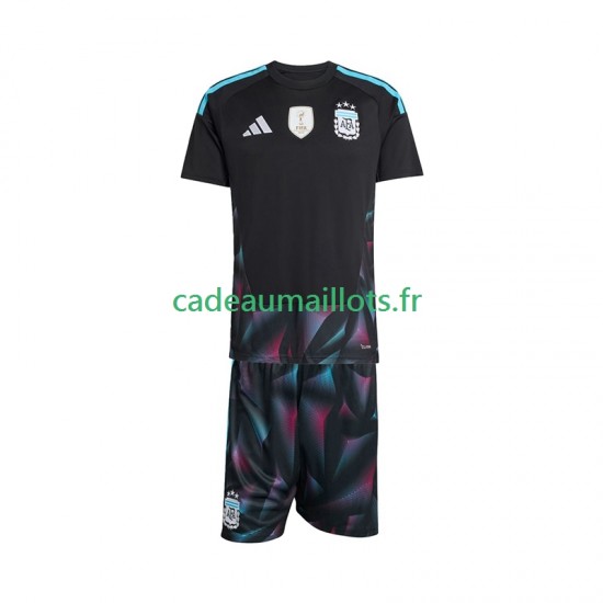 Argentine Maillot avec flocage Gardien Domicile Coupe du Monde 2026 ,Tenue Enfant MC