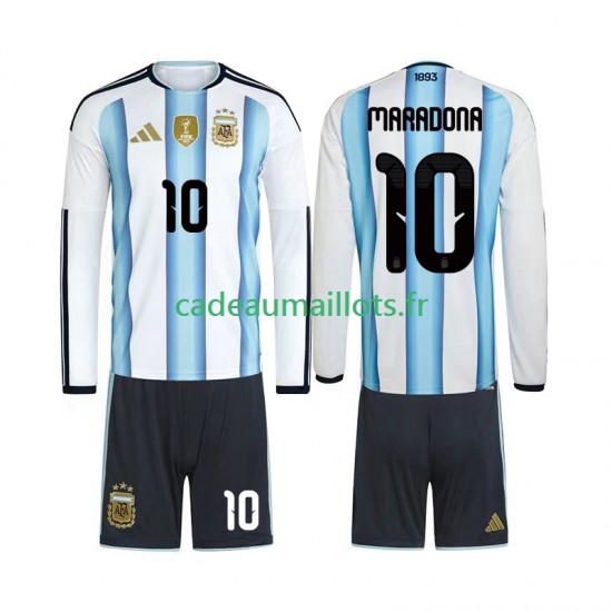 Argentine Maillot avec flocage Maradona 10 Domicile Coupe du Monde 2026 ,Tenue Enfant ML Argentine Maillot avec flocage Maradona 10 Domicile Coupe du Monde 2026 ,Tenue Enfant ML