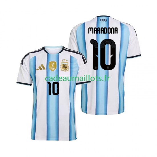 Argentine Maillot avec flocage Maradona 10 Domicile Coupe du Monde 2026 ,Homme MC