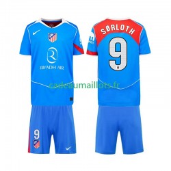 Atlético Madrid Maillot avec flocage Alexander Sorloth 9 3ème 2025-2026 ,Tenue Enfant MC