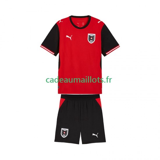 Autriche Maillot avec flocage Domicile Coupe du Monde 2026 ,Tenue Enfant MC