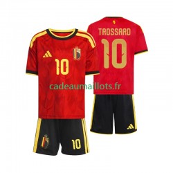 Belgique Maillot avec flocage Leandro Trossard 10 Domicile Coupe du Monde 2026 ,Tenue Enfant MC
