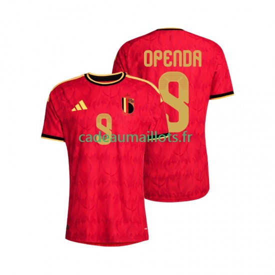 Belgique Maillot avec flocage Openda 9 Domicile Coupe du Monde 2026 ,Homme MC