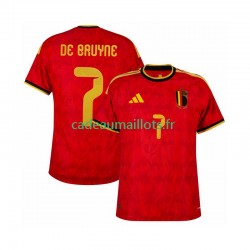 Belgique Maillot avec flocage de bruyne 7 Domicile Coupe du Monde 2026 ,Homme MC