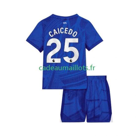 Chelsea Maillot avec flocage Moises Caicedo 25 Domicile 2025-2026 ,Tenue Enfant MC