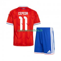 Chili Maillot avec flocage Lucas Cepeda 11 Domicile 2026 ,Tenue Enfant MC