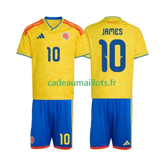 Colombie Maillot avec flocage James Rodriguez 10 Domicile Coupe du Monde 2026 ,Tenue Enfant MC