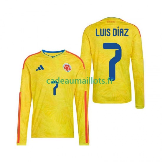 Colombie Maillot avec flocage Luis Diaz 7 Domicile Coupe du Monde 2026 ,Homme ML