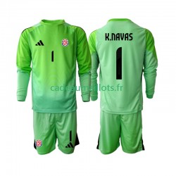 Costa Rica Maillot avec flocage Keylor Navas 1 Gardien Domicile 2025 ,Tenue Enfant ML