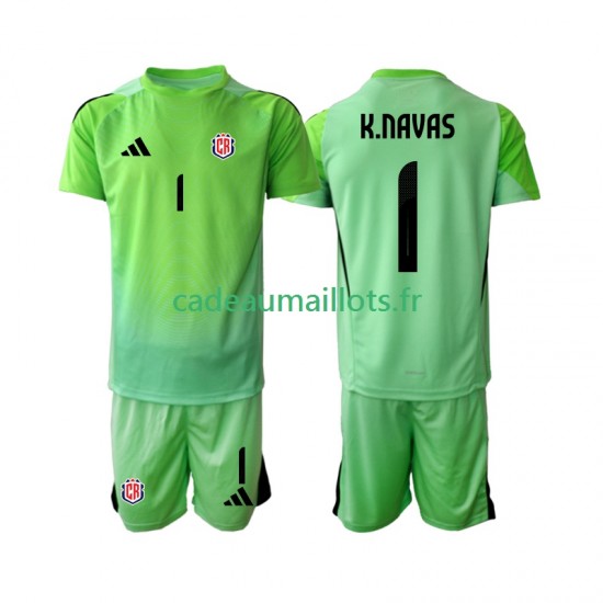 Costa Rica Maillot avec flocage Keylor Navas 1 Gardien Domicile 2025 ,Tenue Enfant MC