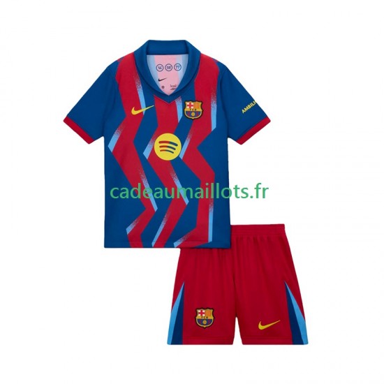 FC Barcelone Maillot avec flocage 4ème 2025-2026 ,Tenue Enfant MC