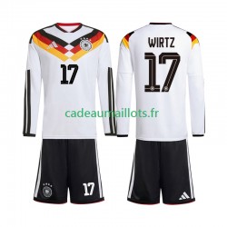 Allemagne Maillot avec flocage Florian Wirtz 17 Domicile Coupe du Monde 2026 ,Tenue Enfant ML