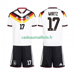 Allemagne Maillot avec flocage Florian Wirtz 17 Domicile Coupe du Monde 2026 ,Tenue Enfant MC