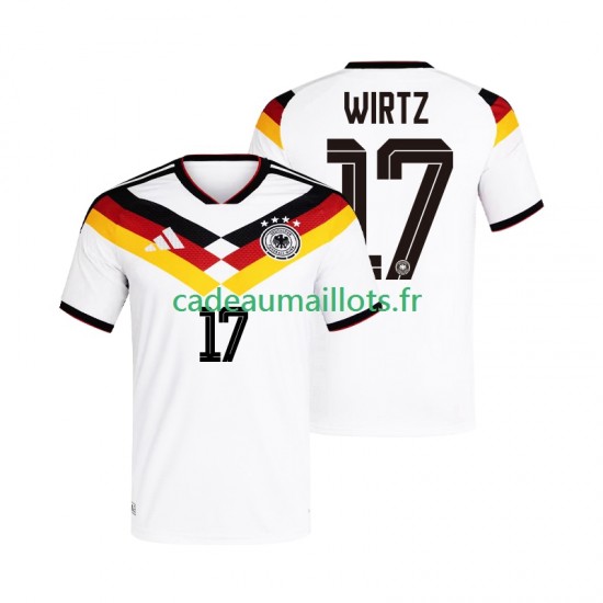 Allemagne Maillot avec flocage Florian Wirtz 17 Domicile Coupe du Monde 2026 ,Homme MC