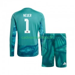 Allemagne Maillot avec flocage Manuel Neuer 1 Gardien Domicile Coupe du Monde 2026 ,Tenue Enfant ML