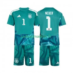 Allemagne Maillot avec flocage Manuel Neuer 1 Gardien Domicile Coupe du Monde 2026 ,Tenue Enfant MC