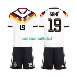 Allemagne Maillot avec flocage Leroy Sane 19 Domicile Coupe du Monde 2026 ,Tenue Enfant MC