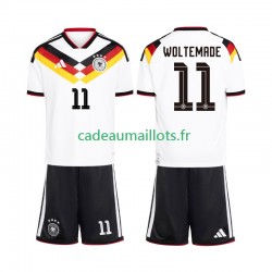 Allemagne Maillot avec flocage Woltemade 11 Domicile Coupe du Monde 2026 ,Tenue Enfant MC
