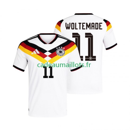Allemagne Maillot avec flocage Woltemade 11 Domicile Coupe du Monde 2026 ,Homme MC