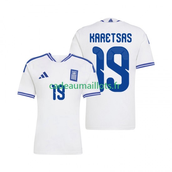 Grèce Maillot avec flocage Konstantinos Karetsas 19 Domicile 2026 ,Homme MC Grèce Maillot avec flocage Konstantinos Karetsas 19 Domicile 2026 ,Homme MC